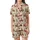 Western Enthusiast Vintage Hand-Drawn Rodeo Scene Bucking Bronco Roping Cowboy Desert Pattern Wearable Art Satin Short-Sleeve Pajamas Set - 2