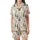 Women's Satin Pajamas Set: Nutcracker Ballerina Watercolor Christmas Ballet Pattern Satin Short-Sleeve Pajamas Set - 2