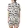 Whimsical Holiday Pattern: Joy Peace Merry Believe Text & Pinecone Holly Art - Seamless Vector Print Satin Short-Sleeve Pajamas Set - 3