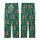 Otter Lovers: Playful Santa Otter & Snowflake Pattern on Forest Green - Festive Wearable Art Kid Satin Pajamas Set - 3