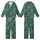 Otter Lovers: Playful Santa Otter & Snowflake Pattern on Forest Green - Festive Wearable Art Kid Satin Pajamas Set - 1