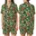 Safari Aesthetic: Hand-Drawn Lounging Leopards Tropical Jungle Repeat Pattern Satin Short-Sleeve Pajamas Set - 1