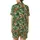 Safari Aesthetic: Hand-Drawn Lounging Leopards Tropical Jungle Repeat Pattern Satin Short-Sleeve Pajamas Set - 3