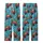 Christmas Monster Truck Pattern: Playful Teal Design with Red Trucks, Trees, & Sleighs Kid Satin Pajamas Set - 3
