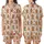 Playful Gingerbread Family Pattern: Holiday Cookie & Candy Cane Wearable Art Satin Short-Sleeve Pajamas Set - 1