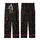 Women's Neon Glow Christmas Pajama Set: Vibrant Festive Pattern with Gingerbread & Starbursts Kid Satin Pajamas Set - 3