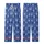 Art Deco Enthusiasts' Rich Royal Blue Elegant Abstract Geometric Seamless Pattern with White Fan Arch Motifs Kid Satin Pajamas Set - 3