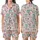 Pet Satin Pajamas: Pink Teal Yorkie Dog Sewing Machine Design XXS-XXL Bundle Satin Short-Sleeve Pajamas Set - 1