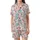 Pet Satin Pajamas: Pink Teal Yorkie Dog Sewing Machine Design XXS-XXL Bundle Satin Short-Sleeve Pajamas Set - 2