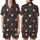 Whimsical Gnome Fan: Buffalo Plaid Gnomes, Snowflakes & Evergreen Dark Charcoal Allover Print Satin Short-Sleeve Pajamas Set - 1
