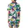 Vibrant Style Enthusiast: Dynamic Geometric Stripe - Multi-Color Patterned Print Satin Short-Sleeve Pajamas Set - 3