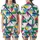 Vibrant Style Enthusiast: Dynamic Geometric Stripe - Multi-Color Patterned Print Satin Short-Sleeve Pajamas Set - 1