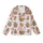 Women's Whimsical Gingerbread Man & Hot Cocoa Festive Poly-Spandex Sleep Set Kid Satin Pajamas Set - 2