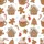Women's Whimsical Gingerbread Man & Hot Cocoa Festive Poly-Spandex Sleep Set Kid Satin Pajamas Set - 4