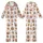 Women's Whimsical Gingerbread Man & Hot Cocoa Festive Poly-Spandex Sleep Set Kid Satin Pajamas Set - 1