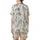 Rabbit Lover's Black & Grey Etched Bunny & Botanical Print Relaxed Comfort Sleep Set Satin Short-Sleeve Pajamas Set - 3