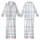 Women's Light Blue Windowpane Plaid Muslin Cotton Summer Lounge Sleepwear Set Kid Satin Pajamas Set - 1
