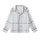Women's Light Blue Windowpane Plaid Muslin Cotton Summer Lounge Sleepwear Set Kid Satin Pajamas Set - 2