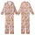 Blush Pink Gingerbread Village: Frosted Houses, Gumdrop Roofs, Snowflakes & Holly Pattern Kid Satin Pajamas Set - 1