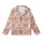 Blush Pink Gingerbread Village: Frosted Houses, Gumdrop Roofs, Snowflakes & Holly Pattern Kid Satin Pajamas Set - 2