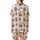 Women's Whimsical Gingerbread Man & Hot Cocoa Festive Poly-Spandex Sleep Set Satin Short-Sleeve Pajamas Set - 3