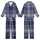 Men's Classic Navy Slate Plaid DIY Loungewear Project - Tartan Sleepwear Template Kid Satin Pajamas Set - 1