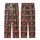 Festive Winter Charm: Seamless Red Green Plaid, Hand-Drawn Snowflakes, Berries & Joyful Text Pattern Kid Satin Pajamas Set - 3