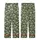 Bridesmaid Wedding Party: Olive Green Botanical Vine White Gold Lined Rayon Sleep Set Kid Satin Pajamas Set - 3