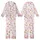 Slumber Party Pajamas: Whimsical Pink Pizza, Popcorn, Sleep Mask & Star Pattern - Cozy Sleepwear Kid Satin Pajamas Set - 1
