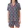 Women's Soft Cotton Pajamas: Dusty Blue Hand Block Print Rose Pink Indigo Floral Motif Satin Short-Sleeve Pajamas Set - 2