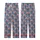 Women's Soft Cotton Pajamas: Dusty Blue Hand Block Print Rose Pink Indigo Floral Motif Kid Satin Pajamas Set - 3