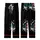 Vintage Santa Chopper Ride: Dynamic Snowy Landscape Flat Graphic All-Over Print Kid Satin Pajamas Set - 3