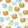 Pancakes & Pajamas Theme: Whimsical Golden Breakfast & Cozy Blue Green Pattern Pajamas Kid Satin Pajamas Set - 4