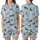Women's Preppy Horse Pajamas: Colorful Showjumping Equestrian Pattern - Relaxed Fit Sleepwear Pants Satin Short-Sleeve Pajamas Set - 1
