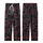 Romantic Aesthetic Black Plaid: Sketched Hearts, Arrows, T&L Initials All-Over Motif Kid Satin Pajamas Set - 3