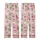 Coquette Christmas: Pastel Pink Santa, Gingerbread & Bow Cartoon Satin Pajamas Kid Satin Pajamas Set - 3