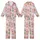 Coquette Christmas: Pastel Pink Santa, Gingerbread & Bow Cartoon Satin Pajamas Kid Satin Pajamas Set - 1