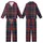 Classic Tartan Plaid: Deep Navy Crimson Red Gold Geometric Pattern - Heritage Style Motif Kid Satin Pajamas Set - 1