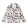 Whimsical Holiday Pattern: Joy Peace Merry Believe Text & Pinecone Holly Art - Seamless Vector Print Kid Satin Pajamas Set - 2