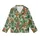 Safari Aesthetic: Hand-Drawn Lounging Leopards Tropical Jungle Repeat Pattern Kid Satin Pajamas Set - 2