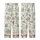 Vintage Tropical Christmas Design Pattern: Santa Flamingo Reindeer Beach Palm Toile Engraving Kid Satin Pajamas Set - 3