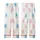 Adorable Chenille Bunny Pattern: Sky Blue & Pink Stylized Rabbit Seamless Print Kid Satin Pajamas Set - 3