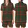 Heritage Style Forest Green Red Tartan Plaid Pattern Graphic Design Satin Short-Sleeve Pajamas Set - 1