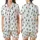Winter Sports Enthusiast Playful Cartoon Ski & Snowboard Action Scene with Vibrant Yellow Red Blue Figures & Green Trees Satin Short-Sleeve Pajamas Set - 1