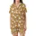 Women's Funny White Geese Christmas Pajama Set with Santa Hats Satin Short-Sleeve Pajamas Set - 2