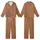 Cheerful Gingerbread Pattern Print: Whimsical Cookie Figures & White Dots Design Kid Satin Pajamas Set - 1
