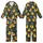 Festive Fan: Whimsical Christmas Duck Pattern with Santa Hats & Holly Berries - Unique Motif Kid Satin Pajamas Set - 1