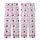 Playful Hearts Pattern: Fuchsia Pink Purple Stylized Dot Art - Whimsical White Background Print Kid Satin Pajamas Set - 3