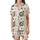 Holiday '67' Wreath Pajama Pants: Festive Snowflake, Gingerbread & Candy Cane Sleepwear Satin Short-Sleeve Pajamas Set - 2