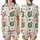 Holiday '67' Wreath Pajama Pants: Festive Snowflake, Gingerbread & Candy Cane Sleepwear Satin Short-Sleeve Pajamas Set - 1
